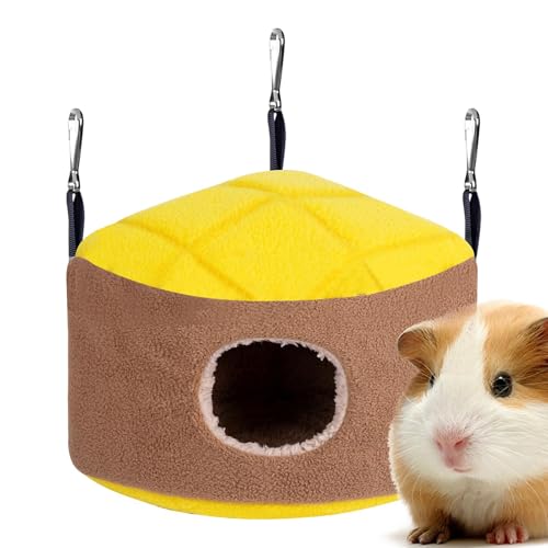 Plüsch Vogelhaus Vogelhaus Vogelnest für Käfig Vogelbett für Käfig Polarfleece Ananas Brotform Vogelnest | Dreieck Design Sittich Käfig Zubehör Winterkäfig Zubehör für Hamster von Xasbseulk