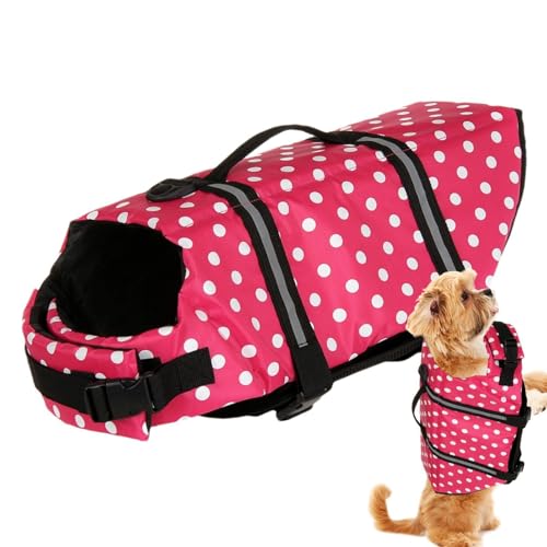 Pup Schwimmjacke, Polyester-Nylon-Schwimmjacken für Hunde, Schwimmweste für Hunde, atmungsaktive Schwimmweste, Trocken, Schnelltrainingsbedarf, hohe Sichtbarkeit für Welpen, Katzen, Kätzchen, Hunde von Xasbseulk