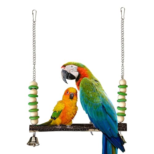 Vogelschaukeln Spielzeug, Papagei Vogel Schaukel, Barsch Käfig Spielzeug, Vogel Kauen Hängespielzeug, Nymphensittich Sitzstange Spielzeug für Lovebird, Wellensittich Conure Finken Lovebird von Xasbseulk