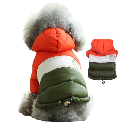 Wintermantel für Haustiere, Hundegeschirrjacke, wasserdicht, reflektierend, für kaltes Wetter, gemütlich, winddicht, Winterjacke mit Hut, warmer Mantel, Kleidung für Welpen, kleine, mittelgroße und von Xasbseulk