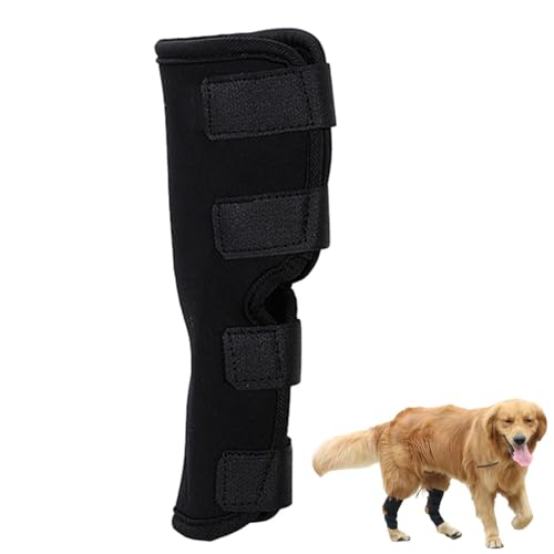Xasbseulk Kniebandage für Hunde, elastisch, verstellbar, schützende Hinterbeinbandage, Hundearmmanschette, Ellenbogenschutz für alle Jahreszeiten, kleine, mittelgroße und große Hunde von Xasbseulk