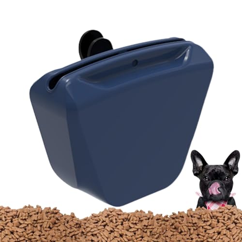 Xasbseulk Silikon-Haustier-Leckerli-Tasche, tragbare Leckerli-Tasche für Hunde, tragbare Reisetasche mit Haustier-Trainings-Clicker für Hund und Katze von Xasbseulk