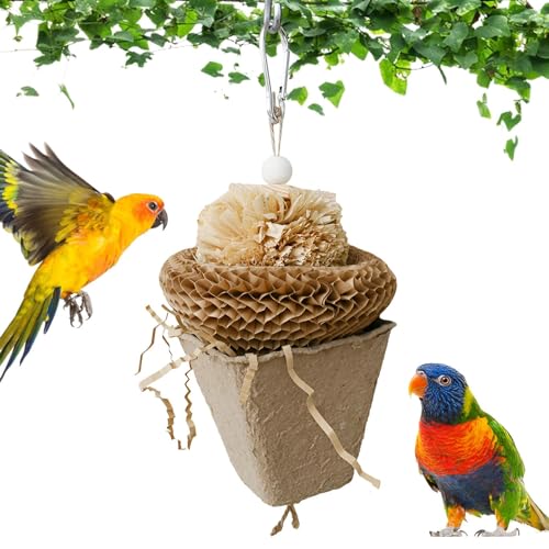 Xasbseulk Vogelkäfig-Spielzeug, Papageien-Kauspielzeug – dekoratives Aras, lustiges Vogelspielzeug für Graupapageien, Nymphensittiche von Xasbseulk