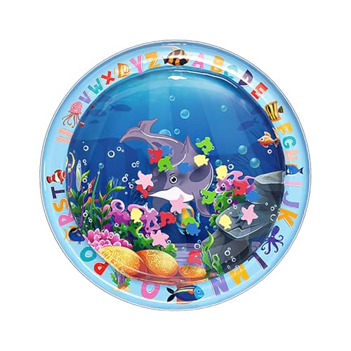 Xbemkste Sensor Water Playmat für Pet Sommer Sensorische Wassermatte Für Katzen Interaktives Katzenspielzeug Wasser-Sensor-Pad für Spaß Wasser Spielmatte für Gelangweilte Katzen Hunde (F 65cm) von Xbemkste