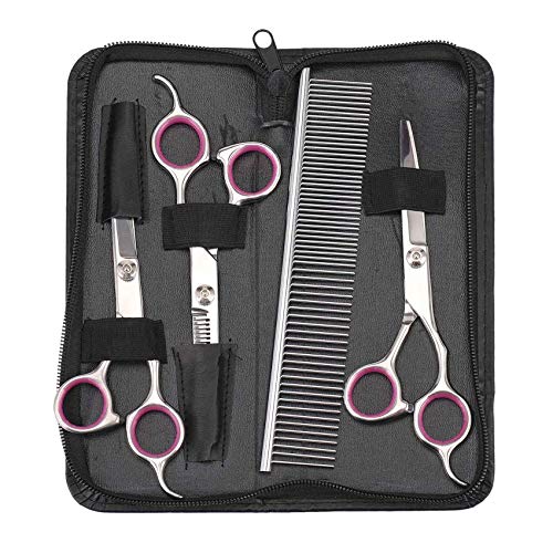 Xbsduih 7 Inchprofessional Pet Dog Grooming Scherenset Straightandcurvedandthinning Shears Kit von Xbsduih