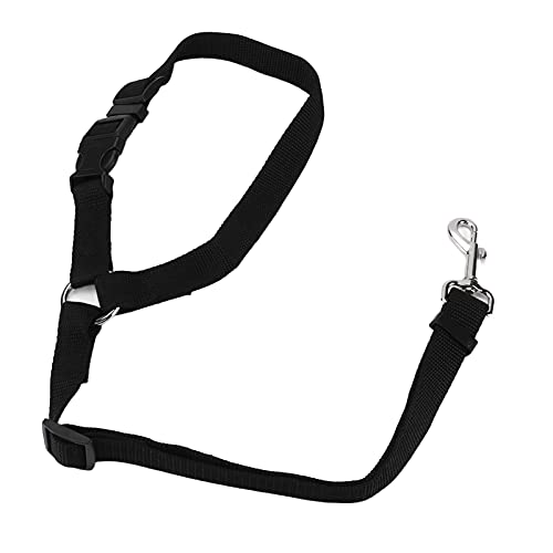 Xcello Verstellbarer Nylon-Sicherheitsgurt Für Hunde, Professionelles Und Langlebiges Sicherheitsgeschirr Für Autofahrten(18cm-Schwarz) von Xcello