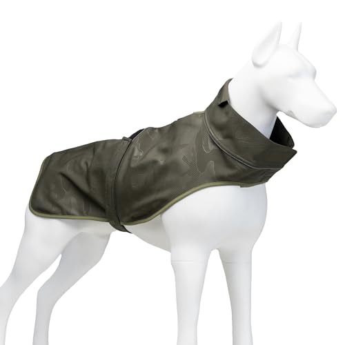 Xclusive Line by Lindodogs Regenmantel Hund Softshell Army Green, 40 x 29 x 37 cm, Hunderegenmantel aus Polyester, innen Fleece, Winddicht und wasserabweisend von Xclusive Line