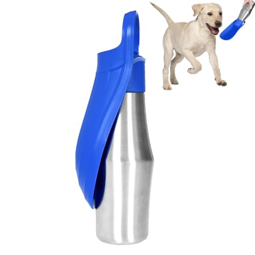 Hundetrinkflasche Für Unterwegs - 750ml Tragbare Haustier Trinkflasche, 180°Faltbare Hund Katze Haustiere Auslaufsicher Wasserflasche Für Wandern Und Campen von Xeihuul