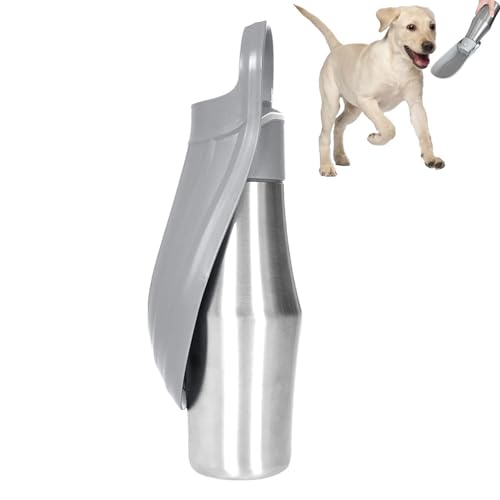 Xeihuul Hundetrinkflasche - 750ml Tragbare Haustier Trinkflasche, 180°Faltbare Hund Katze Haustiere Auslaufsicher Wasserflasche Für Wandern Und Campen von Xeihuul