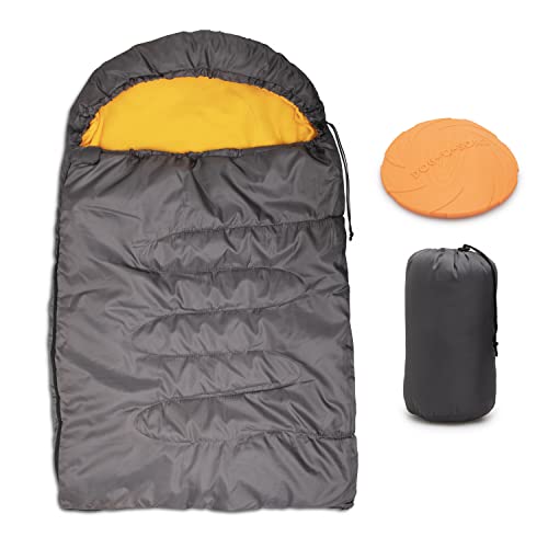 Xepilu Pond Hundeschlafsack – 114,8 x 73,7 cm, wasserdichtes Außenmaterial, Fleece-Innenfutter, tragbar, für mittelgroße Hunde, mit Frisbee und Aufbewahrungstasche von Xepilu Pond