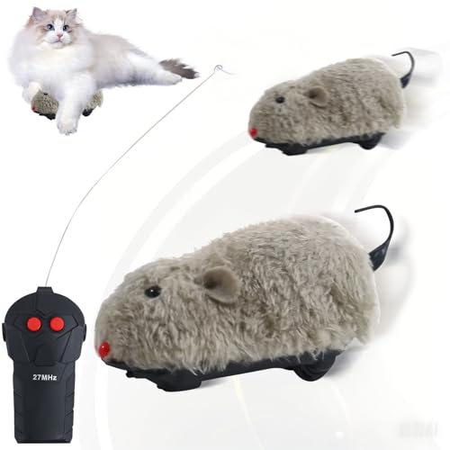 Xevinas Interaktives Katzenspielzeug Magic Maus Katze, Katzenspielzeug Elektrisch Maus Mit Fernbedienung Batteriebetrieben, Katzen-Spielzeug Selbstbeschäftigung Cat Toys Lustiges Katzenspiel-Zeug (A) von Xevinas