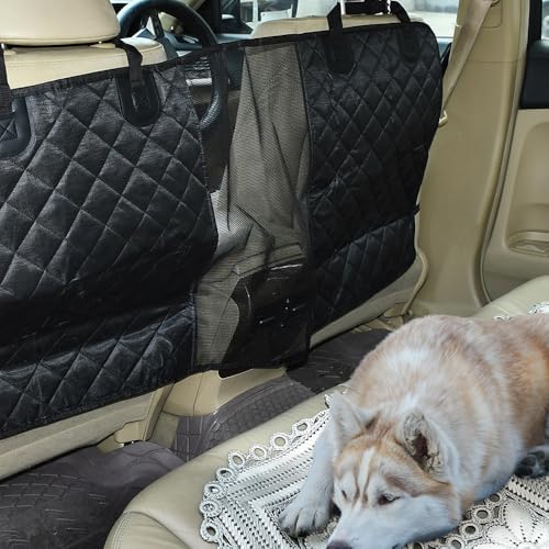 XhuangTech Hunde-Auto-Barriernetz, Hundeschutz-Auto-Trennwand mit verstellbaren Gurten und Haken, Auto-Barrierenschutz, Netz zwischen den Sitzen, Autositz-Rückenlehnenschutz, kratzfest, universelle von XhuangTech