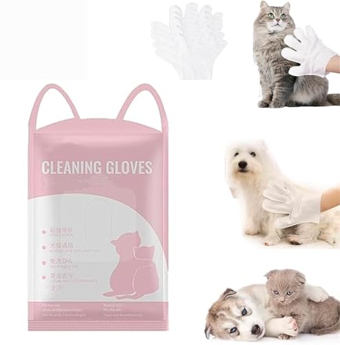 XiChiu HowlsYourDay Hunde-Reinigungshandschuhe, Einweg-Reinigungshandschuhe, Hundehandschuhe, Tierhaarentferner-Handschuhe für Hunde und Katzen, tägliche Pflege (1 Packung) von XiChiu