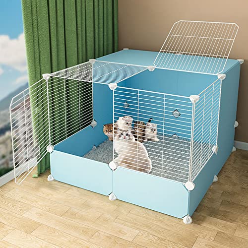 Indoor Large – Haustier-Laufstall, Kleintierkäfig mit Tür für kleine Haustiere, Kaninchen, Igel, Katzen, Meerschweinchen von XiRah