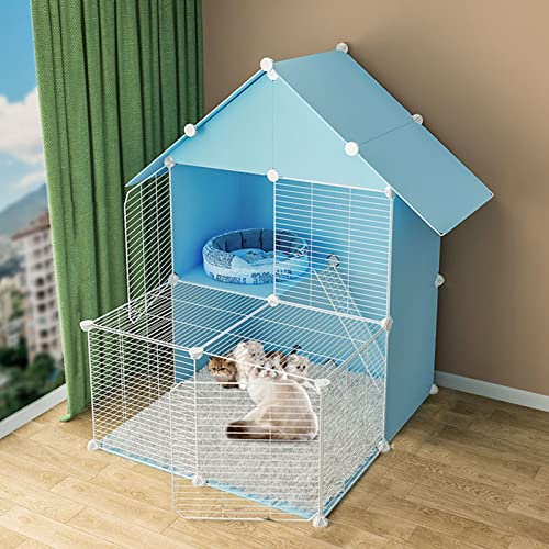 Indoor Large – Haustier-Laufstall, Kleintierkäfig mit Tür für kleine Haustiere, Kaninchen, Igel, Katzen, Meerschweinchen von XiRah