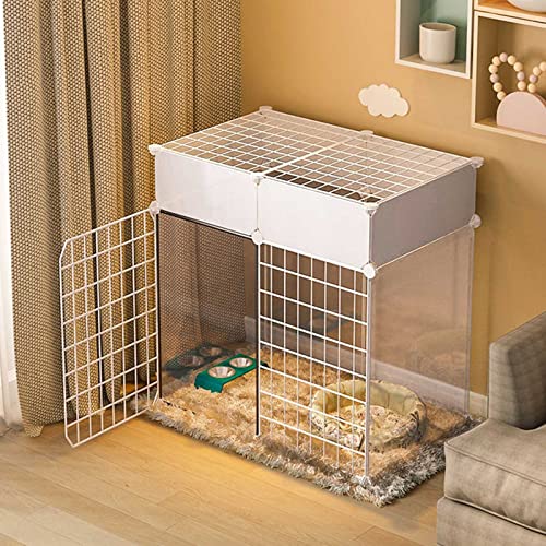 Katzenlaufstall, Katzengehege, Haustierlaufstall mit Tür, Kleintierkäfig, Frettchenkäfig, Meerschweinchenkäfige, abnehmbare Zwinger aus Metalldraht, leicht zu reinigen – für kleine Tiere, Welpen, von XiRah