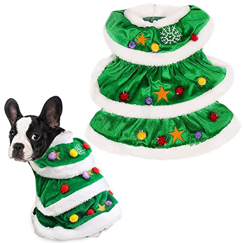 Weihnachten Haustier Kostüm, XiXiRan Hunde Kleidung Weihnachtsbaum, Hundeweihnachts Mantel, Weihnachten Hund Kostüm, Hundekostüm Weihnachten, Haustier-Weihnachtsoutfit, Weihnachtskostüm Hund(M) von XiXiRan