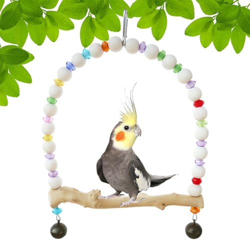 Xianghaoshun Papageien-Sitzstange – Holz-Sitzstange für Papageien – Schaukel, Kauzubehör, Regenbogenbrücke, Hängematte für Nymphensittiche, Lovebirds, Conures von Xianghaoshun