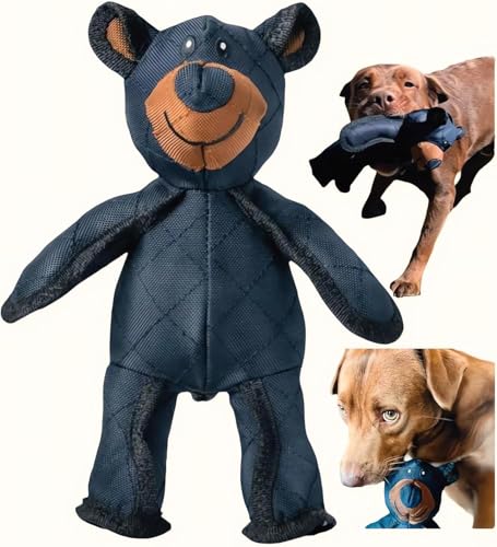 Hundespielzeug Unkaputtbar Bär, Quietschendes Bären Hundespielzeug, Indestructible Dog Chew Toy, Unbreaka Bear Dog Toy, Robustbär Hundespielzeug, Hundespielzeug Unzerstörbar Für Aggressive Kauer von Xiangqianzou