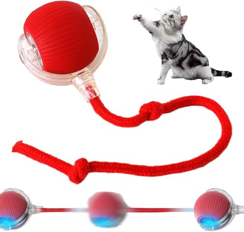 Xiangqianzou Interactive Rolling Dog Ball, interaktiver Ball über USB, wiederaufladbarer automatischer rotierender Ball, langlebig, interaktives Spielzeug für große und mittelgroße Hunde von Xiangqianzou