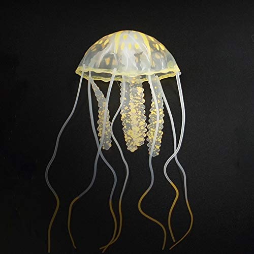 Xiangze Aquarium Dekoration Künstliche Fluoreszierende Quallen Silikon Fisch Tank Aquarium Ornament 1Pcs von Xiangze