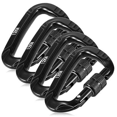 XiaoXIN 4pcs 12KN Twist Locking rabiner Snag Free Carabiner Haustier Kragen Clip leichte Hängematte Swing Clip Aus von XiaoXIN