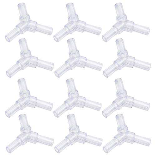 YOOTOP 60pcs Kunststoff 3 Wege Kreuz Form Aquarium Luftventile Splitter Pumpe Tubing Stecker von Xiaoyztan