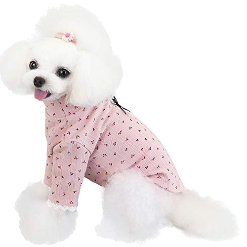 XiinxiGo Dog Hemd, Pet Vintage Style Shirt Haustier-Hundekleidung, Cat Plaid Kleidung Hemd weich und bequem,Rosa,2XL von XiinxiGo