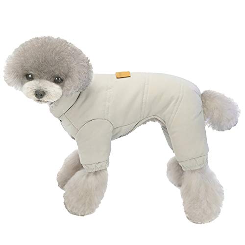 XiinxiGo Hundejacke Winterweste Jacken Hundemantel Hundepullover Haustier Skifahren Kostüm Baumwolle Gepolsterte Weste,Grau,2XL von XiinxiGo