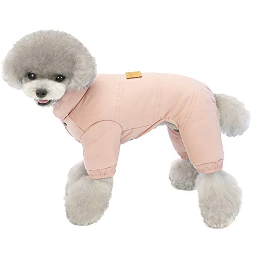 XiinxiGo Hundejacke Winterweste Jacken Hundemantel Hundepullover Haustier Skifahren Kostüm Baumwolle Gepolsterte Weste,Rosa,2XL von XiinxiGo