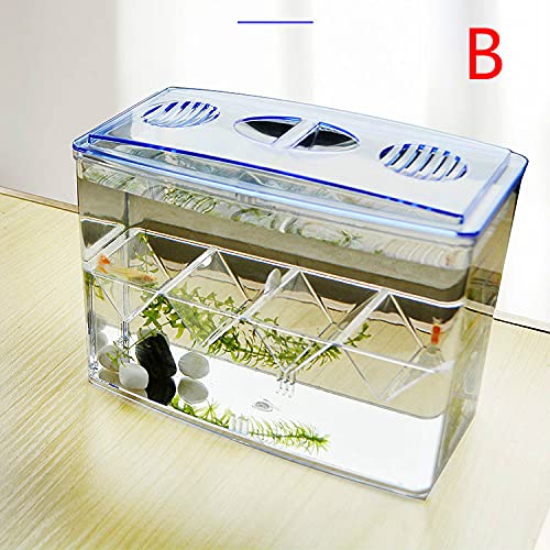 Aquarien Acryl-Fisch-Fisch-Zucht-Isolations-Box Aquarium Aquarium-Züchter-Fisch-Tank-Brut-Inkubator Fish House Home for Garnele Clownfish Desktop-Aquarium(B) von Xilin-872