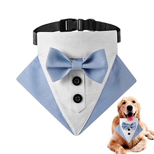 Bandana-Halsband für Hunde, formeller Smoking, Hochzeitshalstuch für Haustiere, Hundehalsband für Hochzeit, Hundehalsband mit Fliege für Kostüm für kleine Hunde, Ximan von Ximan