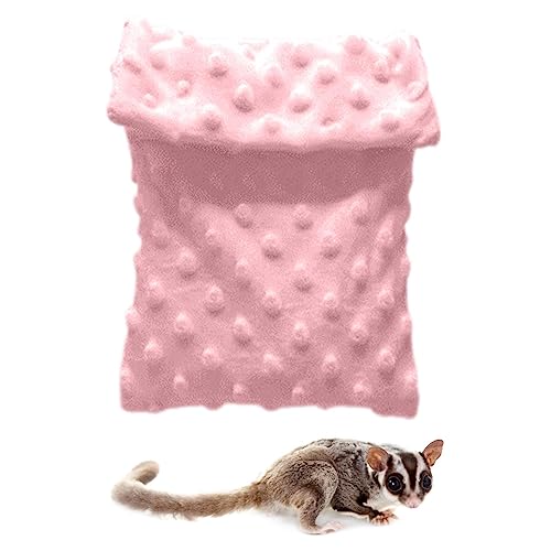 Ximan Sugar Gliders Schlafbeutel,Haustier-Hängematten-Bett - Bequemes Betthaus, Schlafsack, Versteckhöhle für Hamster, Zuckergleiter, Eichhörnchen, Frettchen, Haustierkäfig-Zubehör von Ximan