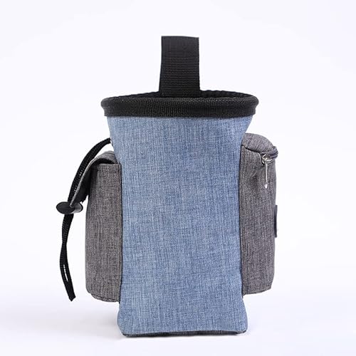 Xingdianfu Leckerlibeutel Trainingsbeutel Futterbeutel Gürteltasche für Hunde und Katzen, mit Verstellbarem Gürtel (blau) von Xingdianfu