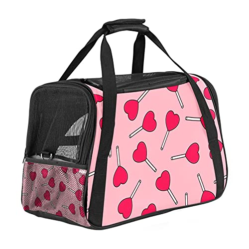 Xingruyun Hundetragetasche Candy Lips Rosen Katzentragetasche Faltbare Transporttasche Atmungsaktiv Haustiertasche Für Katzen Und Hunden 43x26x30 cm von Xingruyun