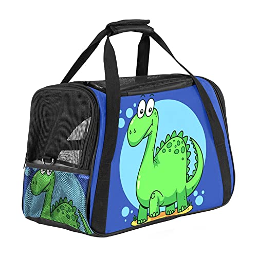 Xingruyun Hundetragetasche Dinosaurier süß Katzentragetasche Faltbare Transporttasche Atmungsaktiv Haustiertasche Für Katzen Und Hunden 43x26x30 cm von Xingruyun