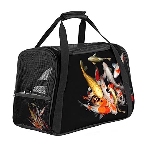 Xingruyun Hundetragetasche Goldfisch Katzentragetasche Faltbare Transporttasche Atmungsaktiv Haustiertasche Für Katzen Und Hunden 43x26x30 cm von Xingruyun