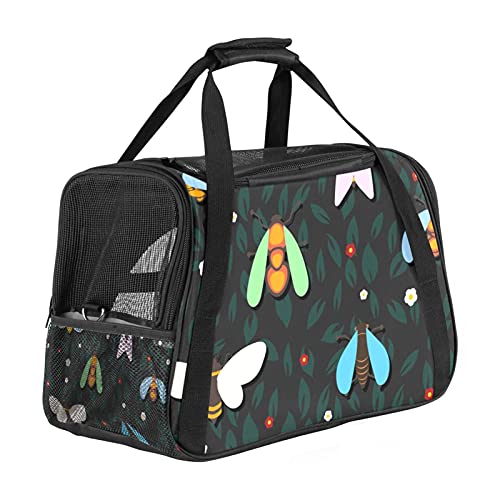 Xingruyun Hundetragetasche Insektenfarbe Katzentragetasche Faltbare Transporttasche Atmungsaktiv Haustiertasche Für Katzen Und Hunden 43x26x30 cm von Xingruyun