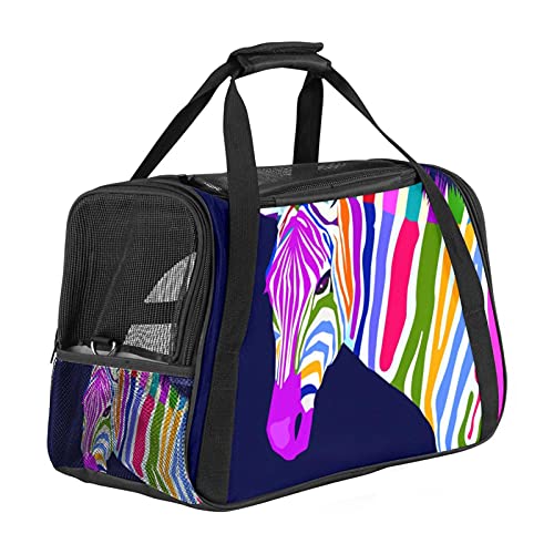 Xingruyun Katze Transporttasche Bunte Pferdekunst Hund Transporttasche Faltbare Tragetasche für Haustiere Hundetragetasche Katzentragetasche 43x26x30 cm von Xingruyun