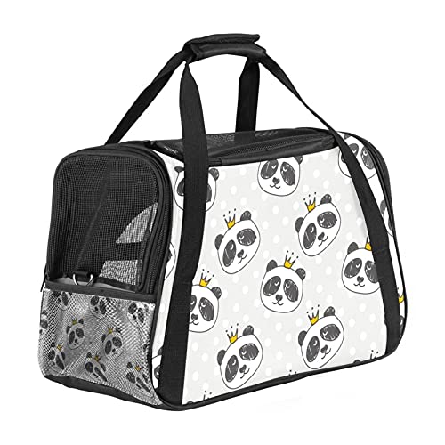 Xingruyun Katze Transporttasche Cartoon Panda Hund Transporttasche Faltbare Tragetasche Für Haustiere Hundetragetasche Katzentragetasche 43x26x30 cm von Xingruyun