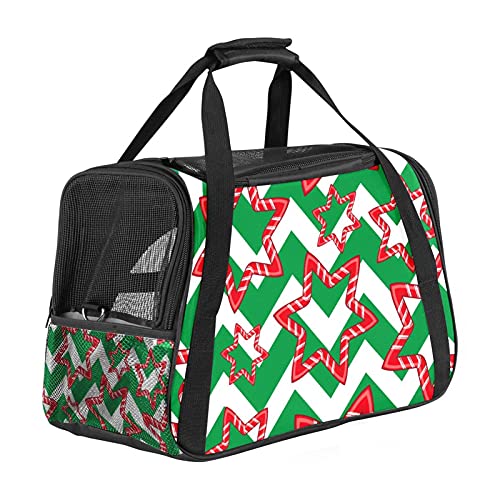 Xingruyun Katze Transporttasche Süßigkeiten Weihnachten Hund Transporttasche Faltbare Tragetasche für Haustiere Hundetragetasche Katzentragetasche 43x26x30 cm von Xingruyun