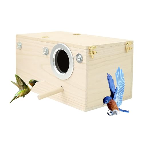 Bird Nest House, Parekeet Nest Box, Parakeet Nest Box - Bird Nest Box With Porch Wear, Bird F -Cage Pairing Box for Budgies, Cockatiels and Conurs, Geben Sie Ihren Freunden ein gemütliches Zuhause, von Xinhuju