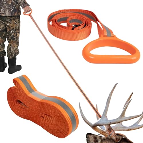 Deer Dragger, Reflektierender Hirsch Abziehgurt, Praktisches Hirsch Jagdgeschirr, Hirsch Schleppschlitten mit ergonomischem Griff für große Tiere von Xinhuju