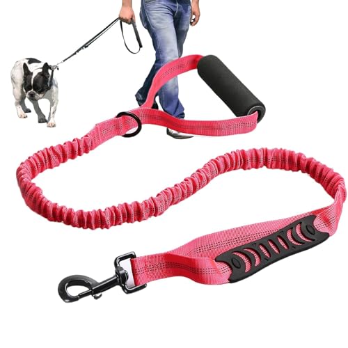 Dog Walking Lead - Elastische Stoßdämpfende Haustierleine Hochdichte Haustierleine mit Griff | Verschleißfeste Hundeleine zum Gehen, Laufen, Hochdichte Haustierleine mit Griff, Verschleißfeste von Xinhuju