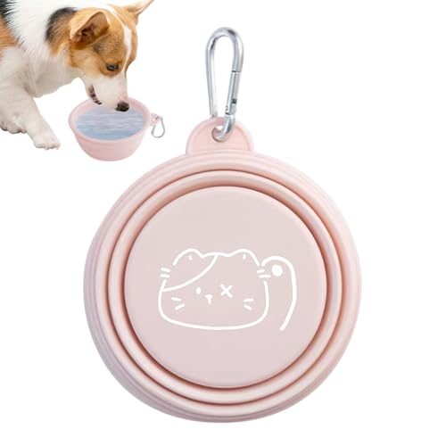 Faltbare Hundenäpfe Wassernapf Faltbarer Hundenapf | Tragbarer Faltbarer Hundenapf und Katze - Gießkanne mit Karabiner Pet Adventure Companion für Outdoor Reisen Wandern von Xinhuju