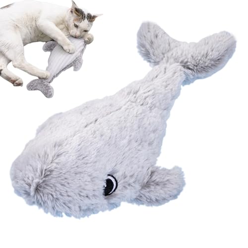 Xinhuju Elektronisches Flappy Toys Katze - USB Wiederaufladbare Katze Anreicherung Spielzeug Wiederaufladbare Meerestiere Design Indoor Kätzchen Kicking Spielzeug für Haustiere Kätzchen Hund von Xinhuju