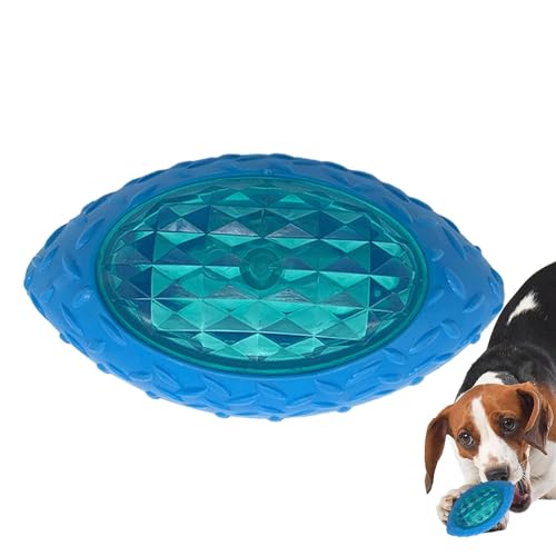 Xinhuju Gummi Hundespielzeug Bälle, Blinkende Hunde Fußball Spielzeug Bälle, Elastische Leuchtende Bälle, Tragbares Hundekauspielzeug für Welpen und Mittlere Haustiere von Xinhuju