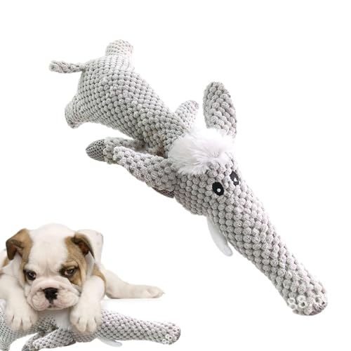 Xinhuju Plüsch-Hundespielzeug, quietschendes Kauspielzeug für kleine Hunde, Elefantenform, Haustierspielzeug, niedliches Welpenspielzeug zum Spielen, Training, Haustiere von Xinhuju