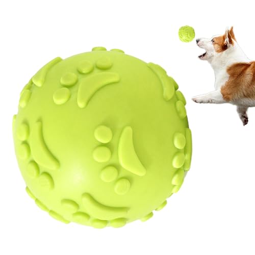 Xinhuju Quietschball-Hundespielzeug, Hundekau-Squeaker-S-Ballspielzeug | Quietschender Latex-Kauball für Hunde | Interaktives Quietsch-Hundespielzeug für mittelgroße Hunde, Aggressive Kauhunde von Xinhuju