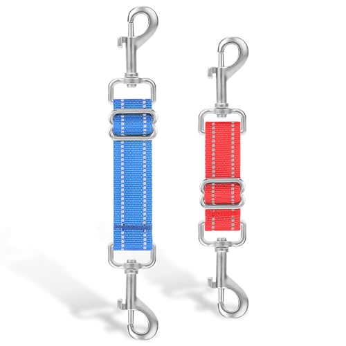 2 Stück Hundehalsband Clips Rot Welpenhalsband Reflektierende Nylon Welpenhalsband Einstellbar Haustier Geschirrverbinder Double Ended Backup Clasp Welpenhalsband Ersatzhalsband Für Hundewelpen von Xinjoduz